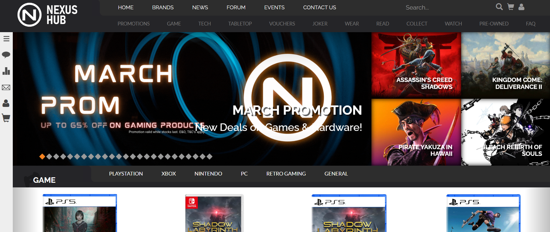 Nexus Hub Front Page