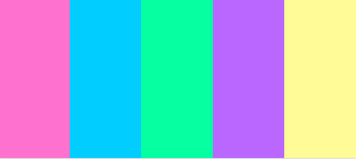 Vaporwave Colour Palette