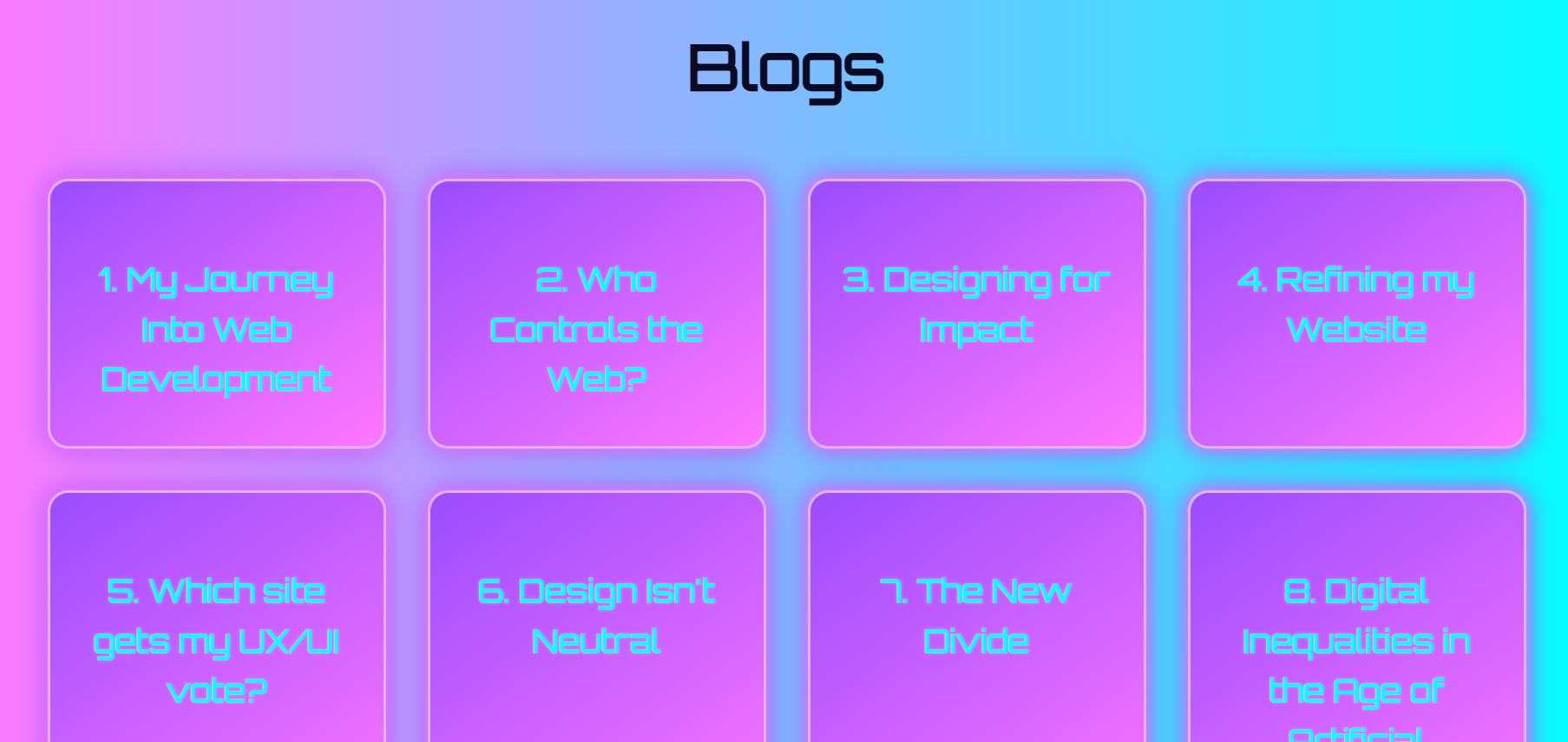 Blog Page Card-Style Layout