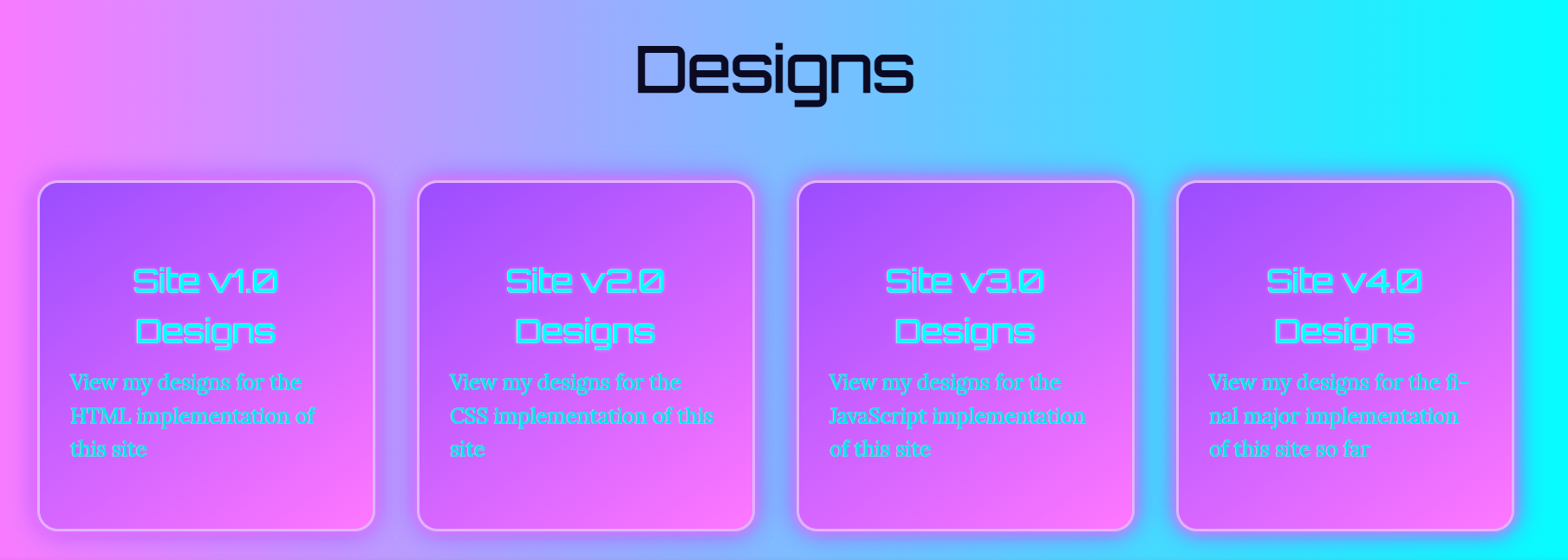 Design Page Card-Style Layout
