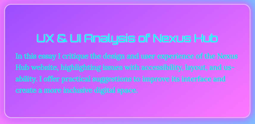 Essay 1 Selection on Essays Page