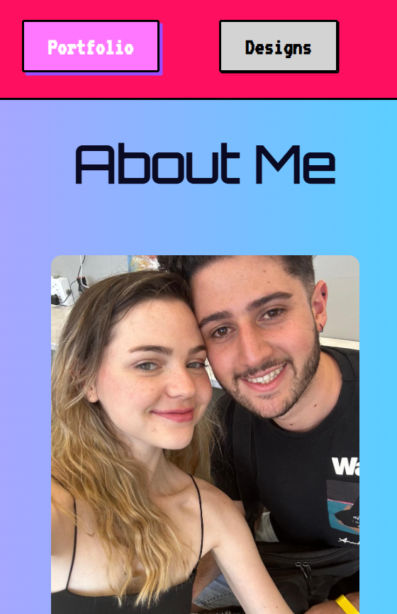 Navbar Highlighting Portfolio on About Me Page