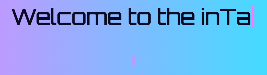 Halfway through Homepage Typing Animation
