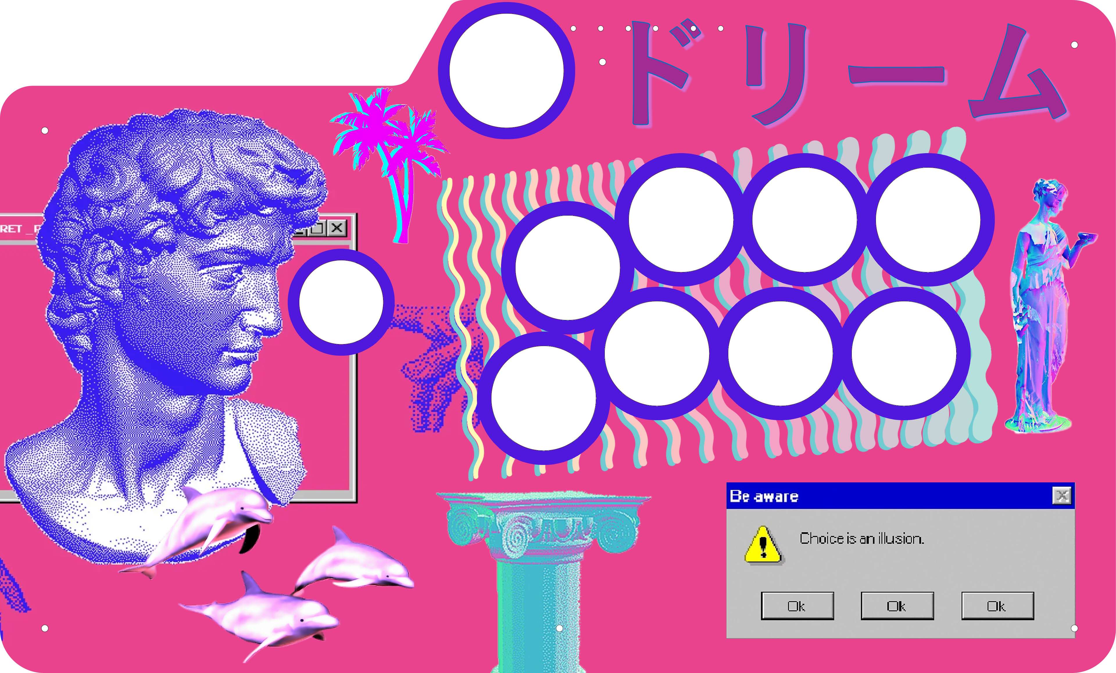 Vaporwave Fight Stick 1